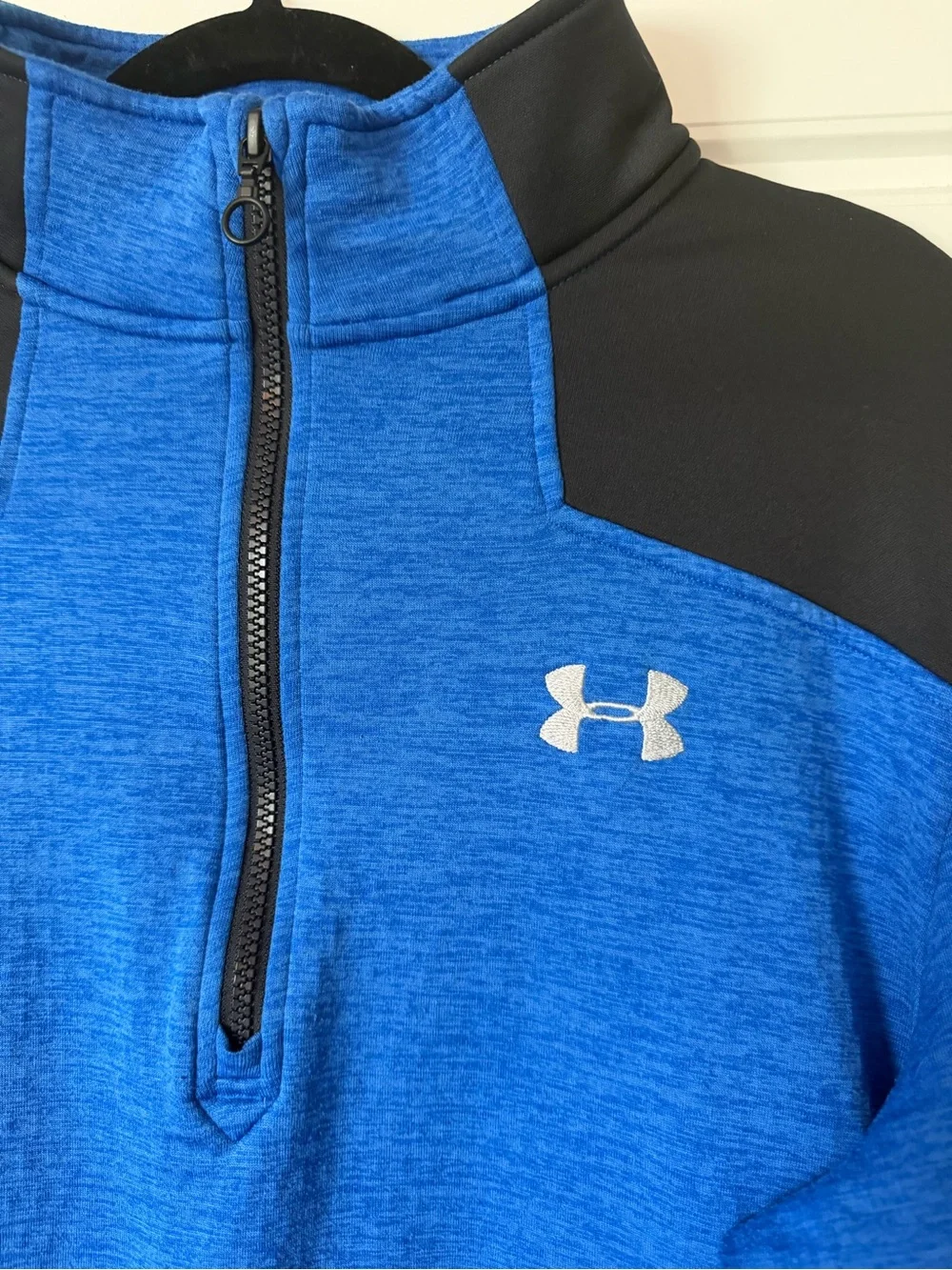 Under Armour Blue and Black Quarter-Zip Performance Top